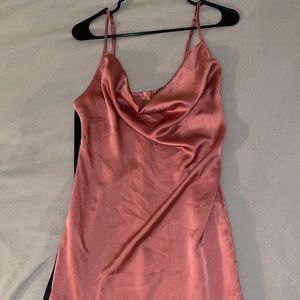 BRAND NEW prettylittlething Rose cowl neck dress